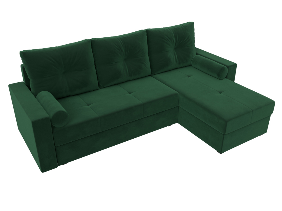 Диваны угловые в гостиную, Диван угловой Верона Лайт правый угол, велюр