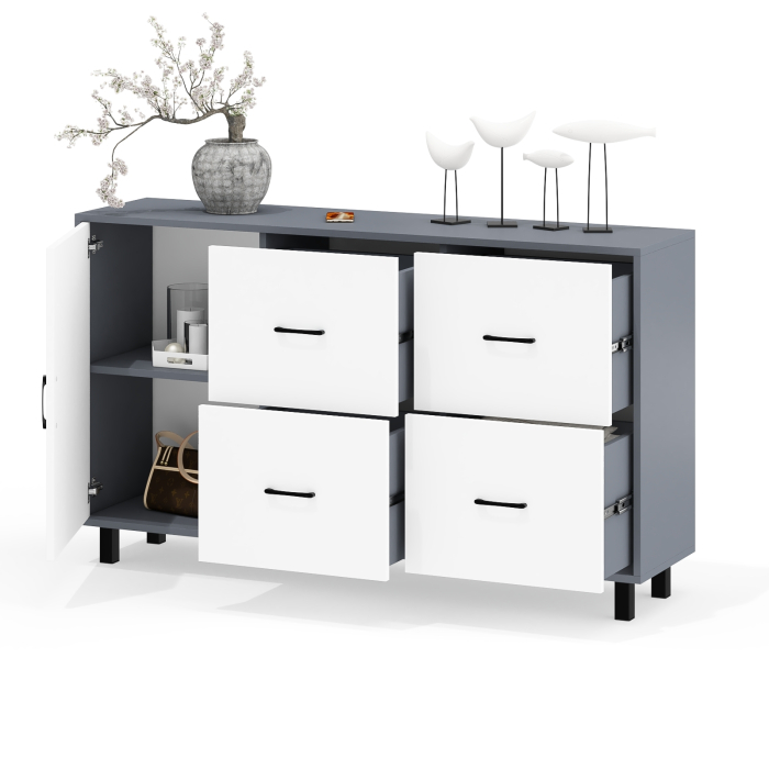 Комоды, Комод-тумба 4-ре ящика и дверка РВК 125-1504