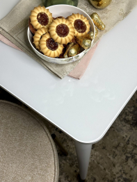 Стол Kenner 900 K раздвижной, стекло белый глянец