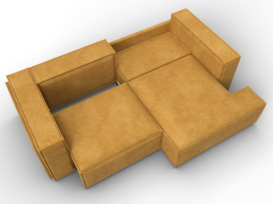 Диваны угловые в гостиную, Диван угловой Лига-061 угол правый, велюр BRUT