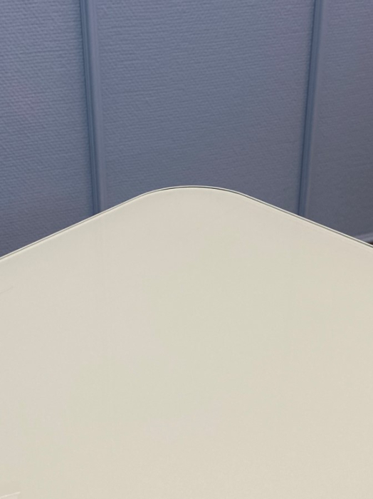 Обеденные столы, Стол KENNER 1100 M раздвижной, стекло белое глянец