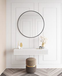 Дизайнерское настенное зеркало GENGLASS Rauntel L в металлической раме