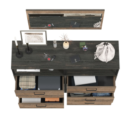 Два комода с ящиками Трувор 13.307.02 и зеркало