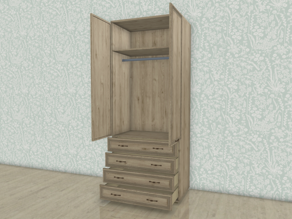 Шкафы двухстворчатые, Модульная система Карина Шкаф ШК-1006