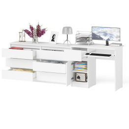 Комод 6-ть ящиков Мори 1380 и стол компьютерный МС-1 дверка и ящик слева