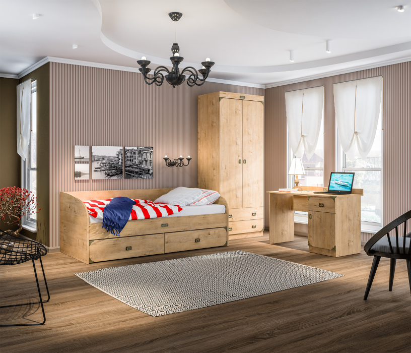 Для девочек, Детская Фрегат (кровать + стол + шкаф)