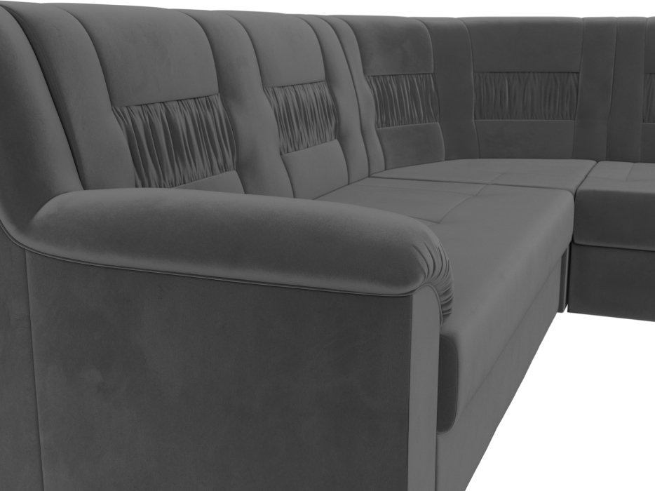 Диваны угловые в гостиную, Угловой диван Карелия правый, велюр