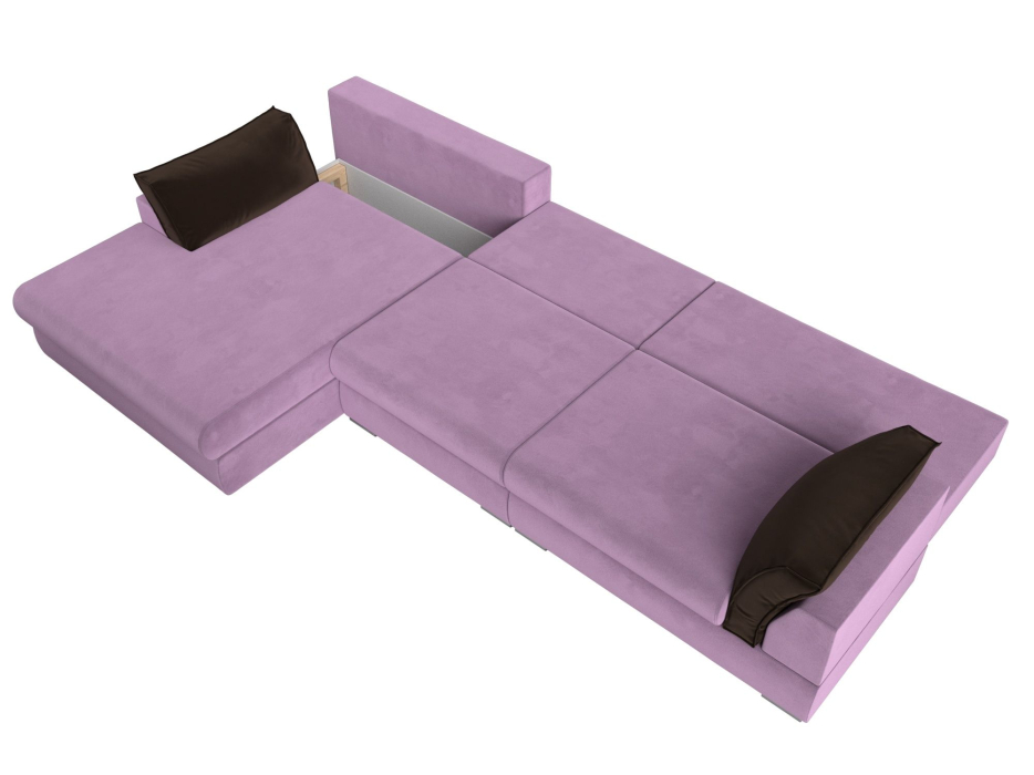 Диваны угловые в гостиную, Угловой диван Пекин Long угол левый, НПБ, микровельвет