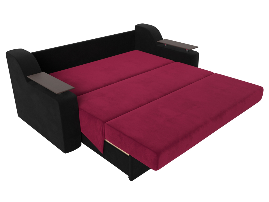 Диваны с ящиком для белья, Прямой диван аккордеон Сенатор 140, микровельвет