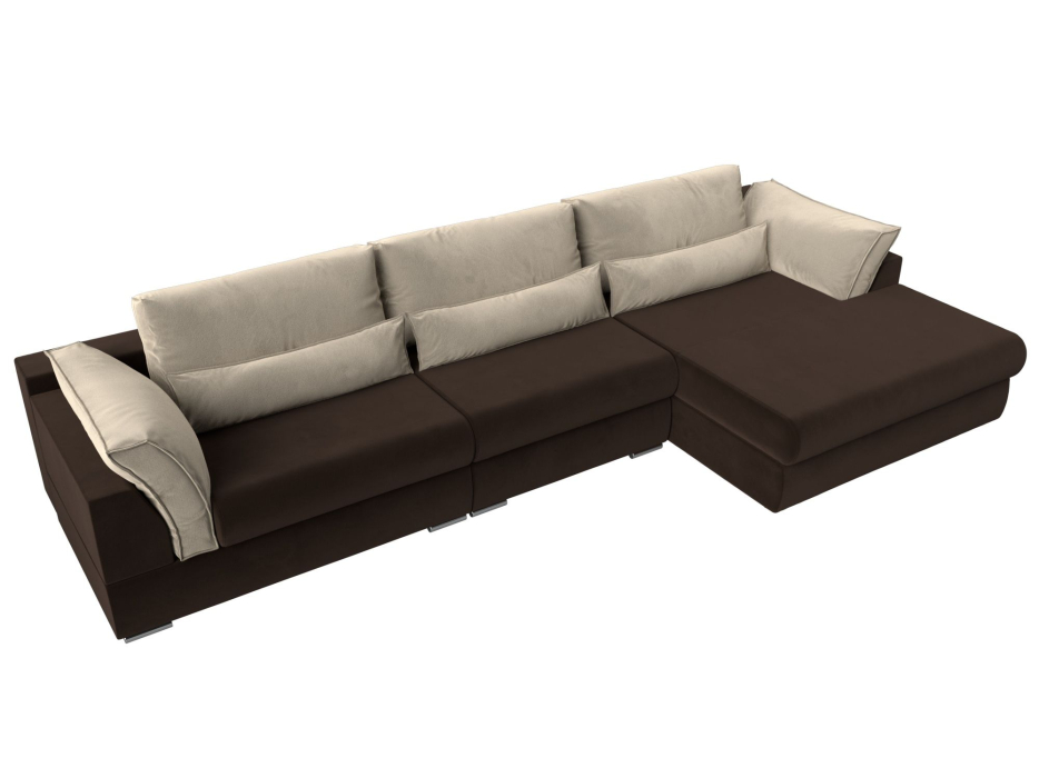 Диваны угловые в гостиную, Угловой диван Пекин Long угол правый, НПБ, микровельвет