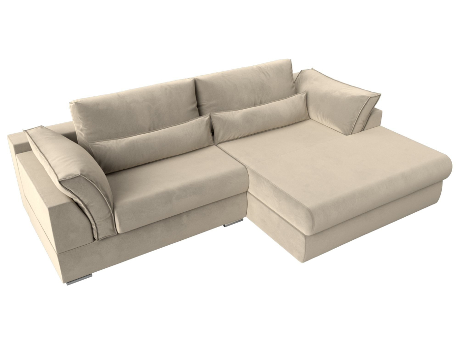 Диваны угловые в гостиную, Угловой диван Пекин угол правый, микровельвет