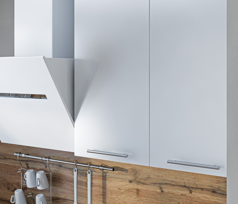 Кухонные гарнитуры, Кухонный гарнитур Регина Белый/Анна МДФ Белый глянец 2,4 м