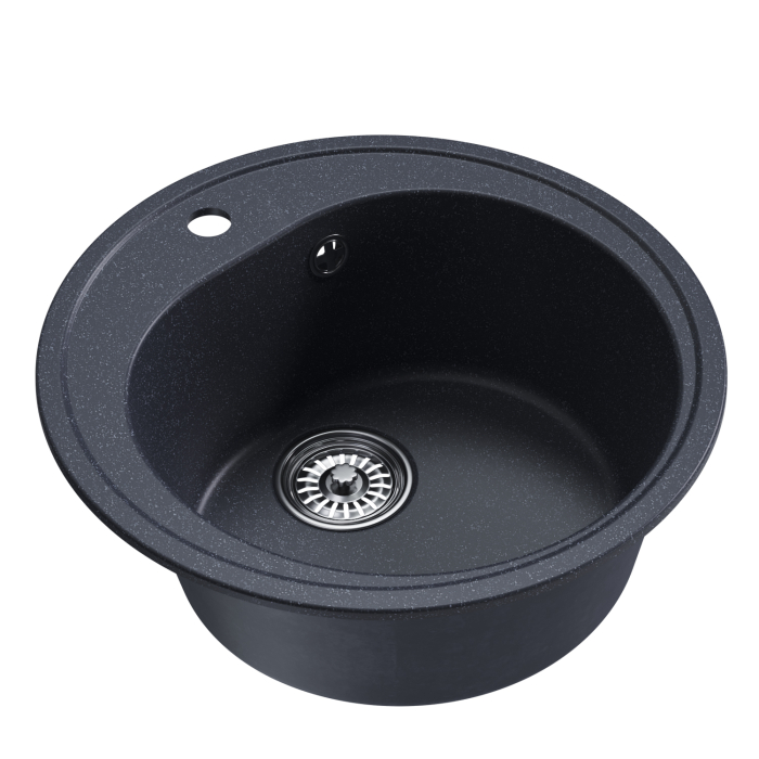 Кухонные мойки, Мойкa ML-GM11 круглая, 500мм (глуб. чаши 180) NEW*