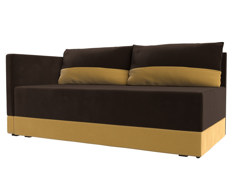 Кушетка диван, Кушетка Никас левая, микровельвет