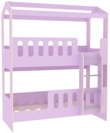 Двухъярусная кровать Домик Сказка ДС-17 80x180