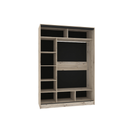 Шкаф-купе 2-дв  Домашний 1600 зеркало/лдсп  (в2295*ш1600*г595)