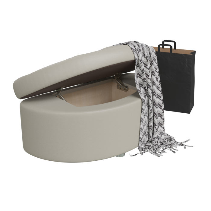 Банкетки, Банкетка в прихожую с нишей Луна искусственная кожа