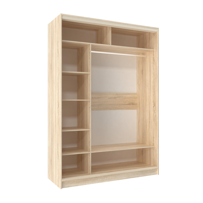 Шкафы-купе 2-х дверные, Шкаф-купе 2-дв  Домашний 1600 лдсп/лдсп  (в2295*ш1600*г595)