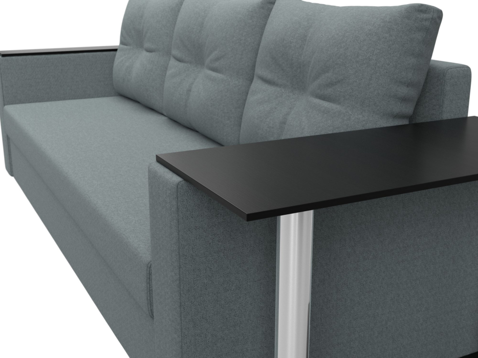 Диваны еврокнижки, Диван прямой Атланта со столом справа, рогожка Амур