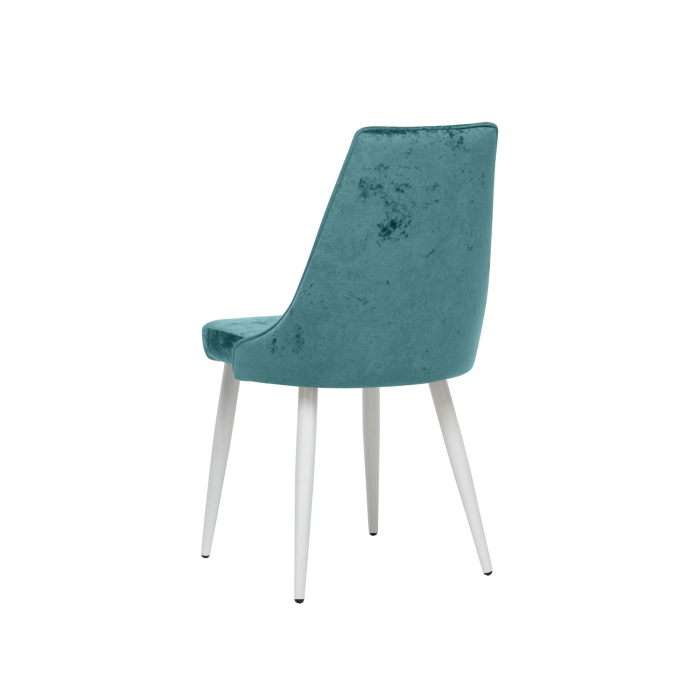 Стулья, Стул Эби Люкс металл Белый, велюр