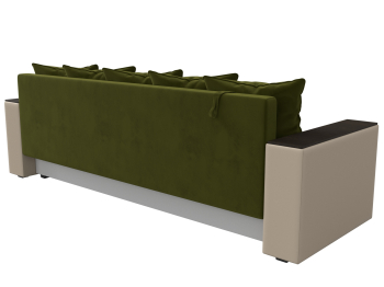 Диван прямой Дубай Лайт полки справа, микровельвет/экокожа