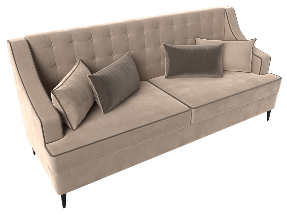 Дизайнерские диваны для гостиной, Прямой диван Марк, велюр