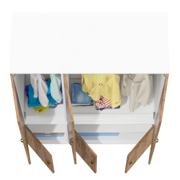 Глубокий шкаф платяной и пенал для одежды Лидер-8