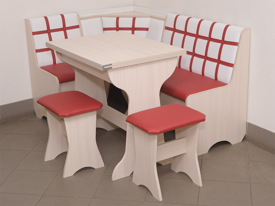 Кухонные уголки, Кухонный уголок Стиль 19Л (со столом СТ3) Дуб млечный