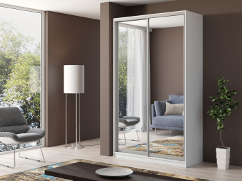 Шкаф купе 2-х дверный Айсберг 130 /зеркало