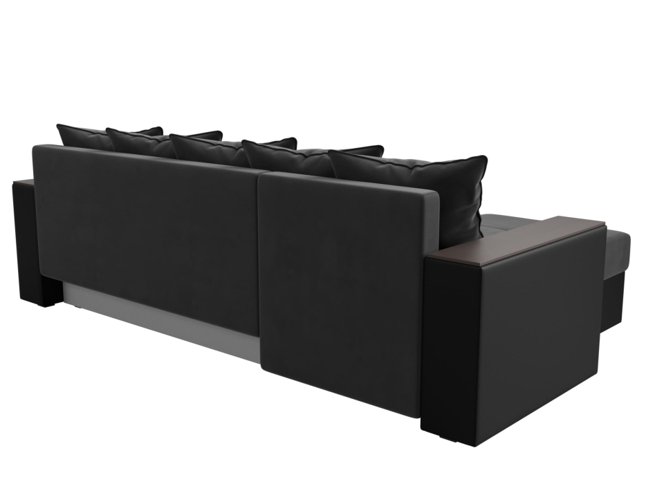 Диваны угловые в гостиную, Диван угловой Дубай Лайт, велюр/экокожа, левый угол