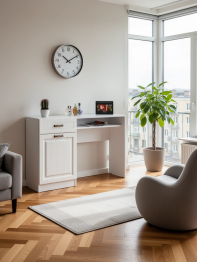 Стол туалетный 12.46 Ливерпуль ясень ваниль/белый