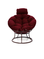 Кресла, Кресло ПАПАСАН мини без ротанга коричневое