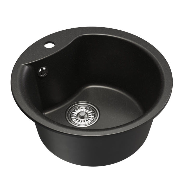 Кухонные мойки, Мойкa ML-GM12 круглая, 480мм (глуб. чаши 210) NEW*