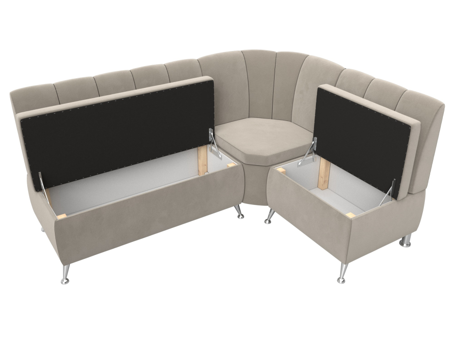 Диваны угловые кухонные, Диван кухонный угловой Кантри правый угол, микровельвет