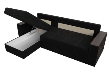 Диван угловой Дубай Лайт, микровельвет, левый угол