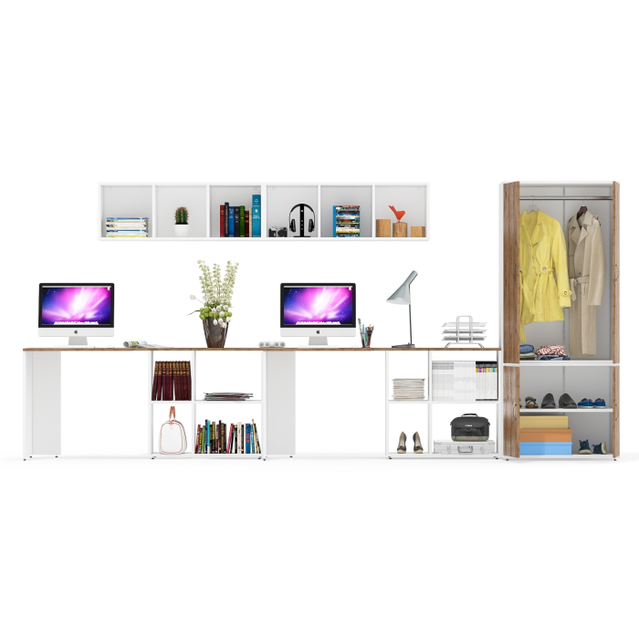 Домашние кабинеты, Мебель для работы и хранения вещей для двоих Лидер-8 № 48