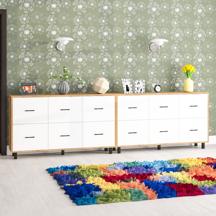 ТВ-тумбы, Два комода-тумбы с ящиками и на ножках РВК 127-1504