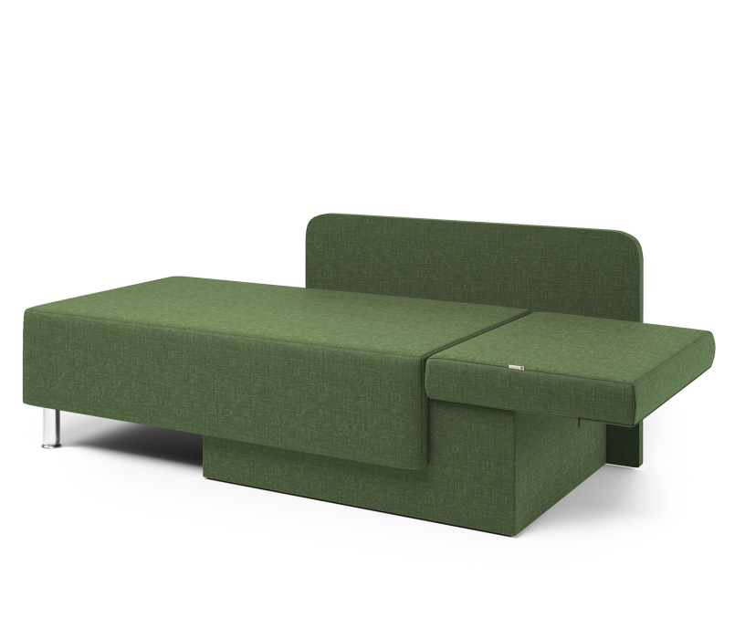 Диваны прямые кухонные, Кушетка Леон правый, рогожка