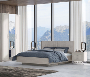 Кровать Лежер КРП-311-16-14 1,4, бодега белая, ткань missoni 18