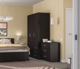 Шкаф 3-х дверный Терра (Лофт) СБ-2797 Венге