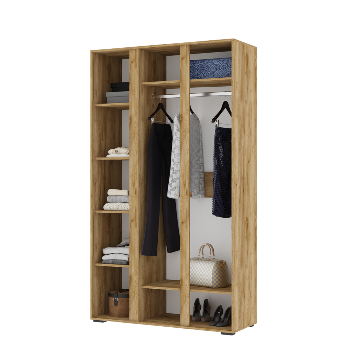 Шкафы распашные, Шкаф 3-х ст.МС Хелен  ШК 02 с зеркалом