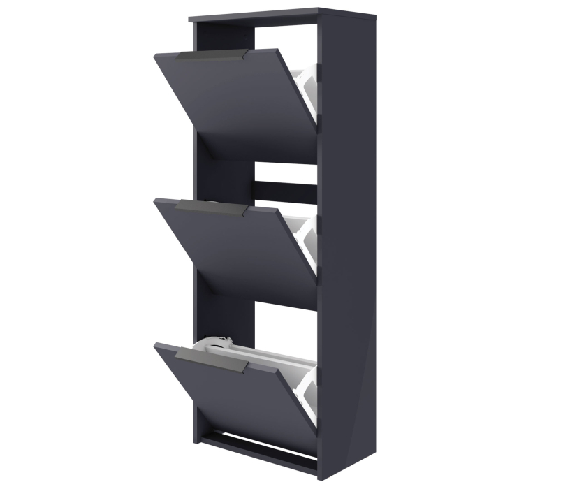 Обувницы, Тумба для обуви с 3-мя откидными фасадами Лаура