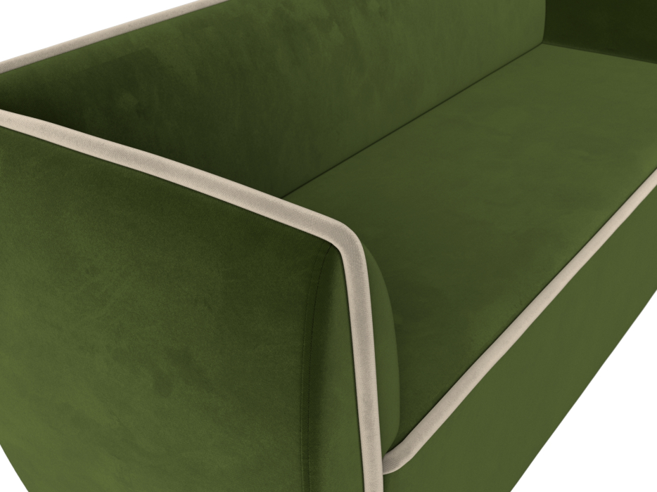 Дизайнерские диваны для гостиной, Прямой диван Бергамо 3-х местный, микровельвет