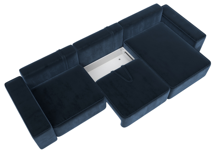 Диваны угловые в гостиную, Диван угловой Лига-074 угол универсальный, велюр TOWER