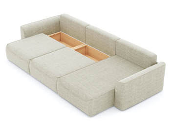 Диван-кровать угловой Рафаэль 3 секции еврокнижка НПБ, рогожка