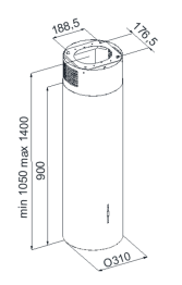 Кухонная вытяжка Konigin Pasio Gold/Black Glass 31