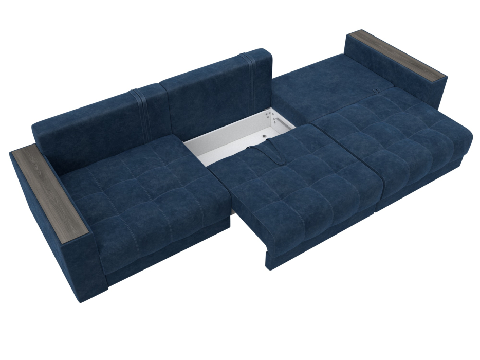 Дизайнерские диваны для гостиной, Диван прямой с декором Лига-049 НПБ Лонг, велюр BRUT