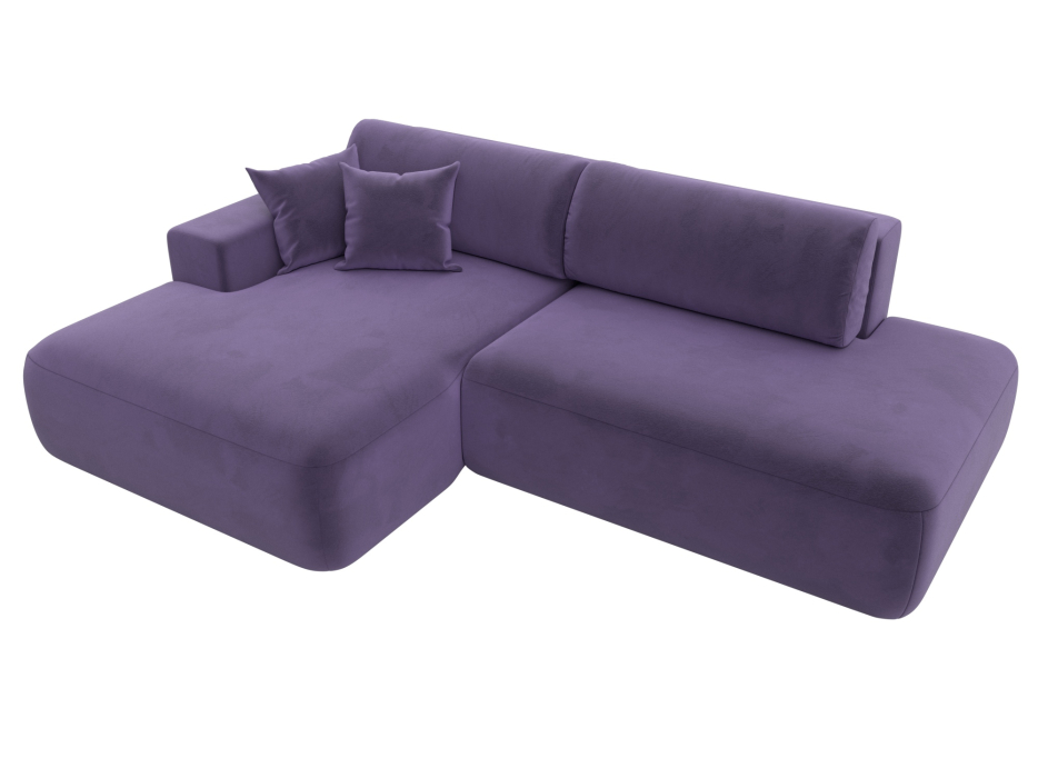 Диваны угловые в гостиную, Диван угловой Лига-036 Модерн левый угол, велюр