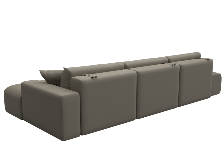 Диваны угловые в гостиную, Диван угловой Лига-036 НПБ Модерн Лонг правый угол, экокожа GRIFON 