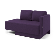 Диваны прямые кухонные, Кушетка Леон правый, рогожка